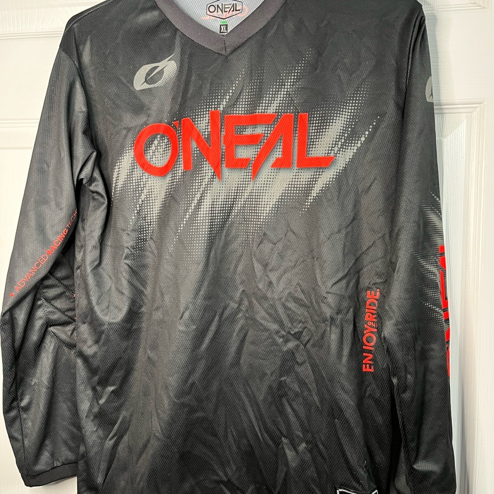 Youth ONeal Motocross Jersey Size XL Black Red Dirt Bike Riding Shirt
